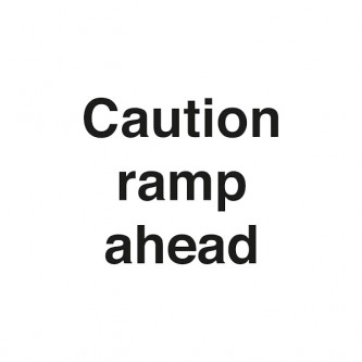 Caution Ramp Ahead - Landscape - Large