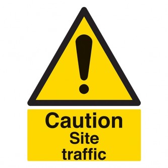 Caution Site Traffic - Portrait