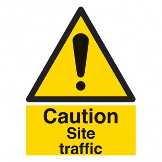 Caution Site Traffic - Portrait
