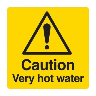Caution Very Hot Water - Square