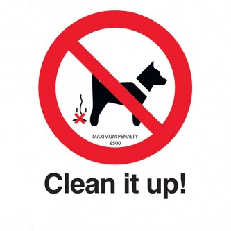 Clean It Up! Maximum Penalty £500 - Portrait