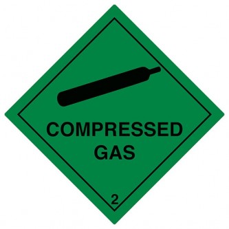 Compressed Gas - Green - Diamond - Square