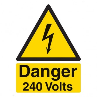 Danger 240 Volts - Portrait