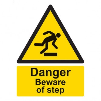 Danger Beware Of Step - Portrait