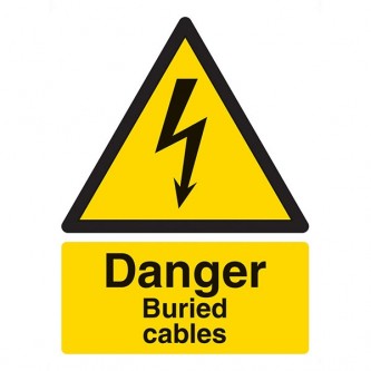 Danger Buried Cables - Portrait