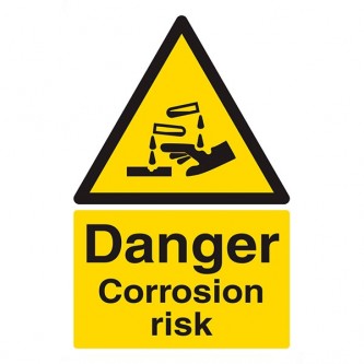 Danger Corrosion Risk - Portrait