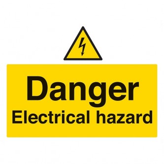 Danger Electrical Hazard - Landscape - Large