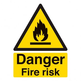 Danger Fire Risk - Portrait