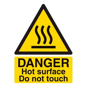 Danger Hot Surface Do Not Touch - Portrait