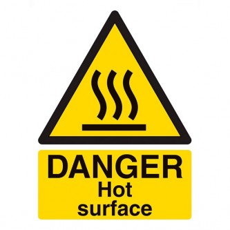 Danger Hot Surface - Portrait