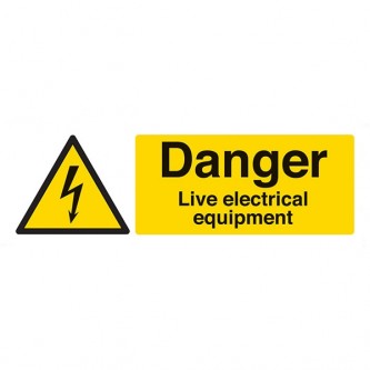 Danger Live Electrical Equipment - Landscape
