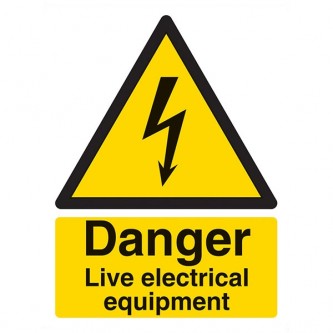 Danger Live Electrical Equipment - Portrait