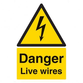 Danger Live Wires - Portrait