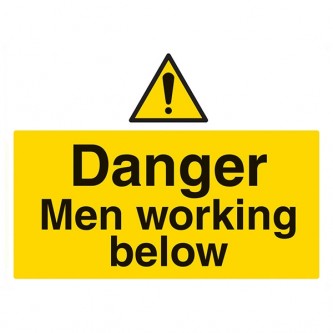 Danger Men Working Below - Landscape - Large