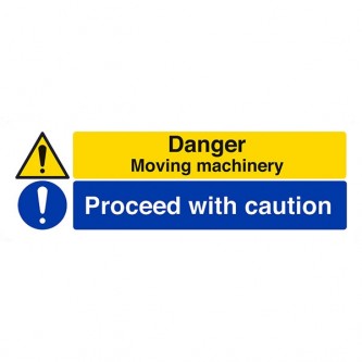 Danger Moving Machinery / Proceed With Caution - Landscape