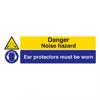 Danger Noise Hazard / Ear Protectors - Landscape