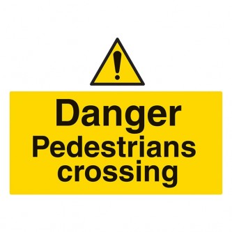 Danger Pedestrians Crossing - Landscape - Large
