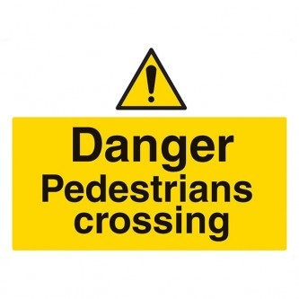 Danger Pedestrians Crossing - Landscape - Large