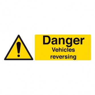 Danger Vehicles Reversing - Landscape
