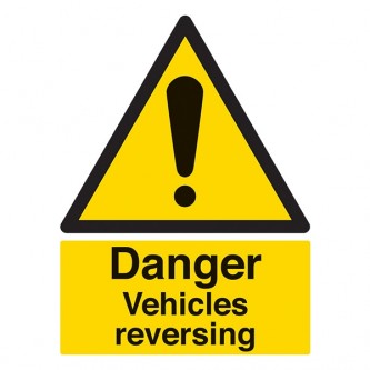Danger Vehicles Reversing - Portrait