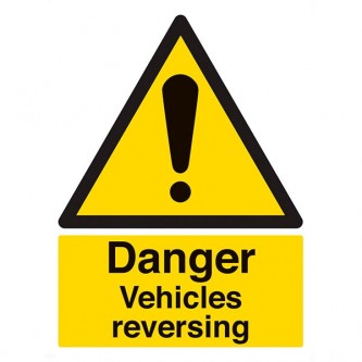 Danger Vehicles Reversing - Portrait