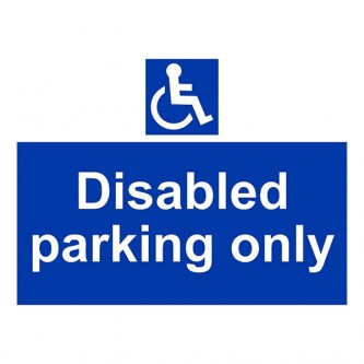 Disabled Parking Only - Landscape - Large