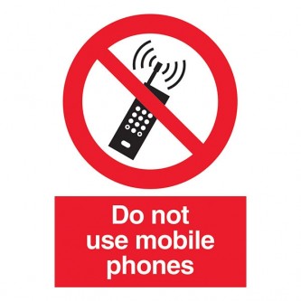 Do Not Use Mobile Phones - Portrait