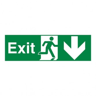 Exit Arrow Down - Landscape