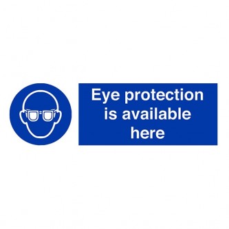 Eye Protection Is Available Here - Landscape