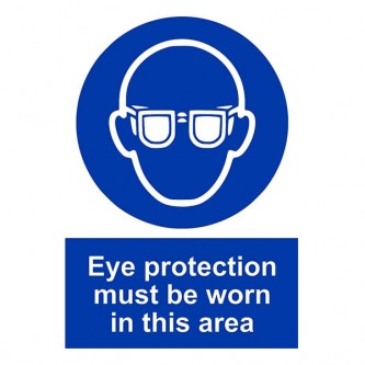 Eye Protection Must Be Worn In This Area - Portrait
