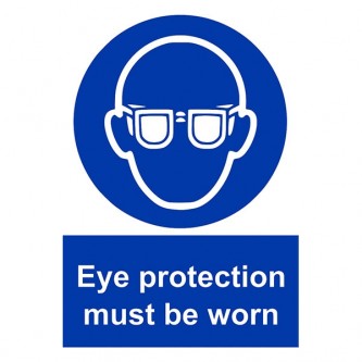 Eye Protection Must Be Worn - Portrait