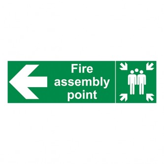 Fire Assembly Point - Arrow Left - Landscape