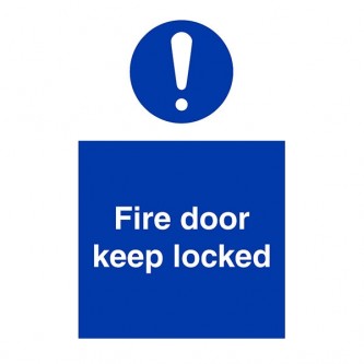 Fire Door Keep Locked - Portrait