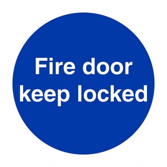Fire Door Keep Locked - Square