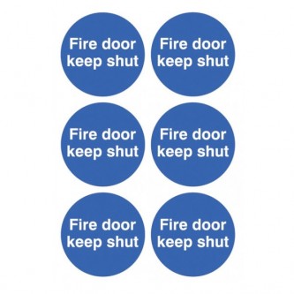 Fire Door Keep Shut Stickers - Circular