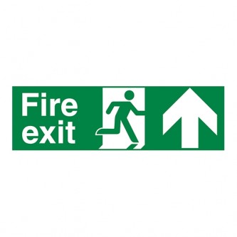 Fire Exit Arrow Up - Landscape