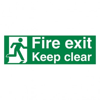 Fire Exit / Keep Clear Man Right - Landscape