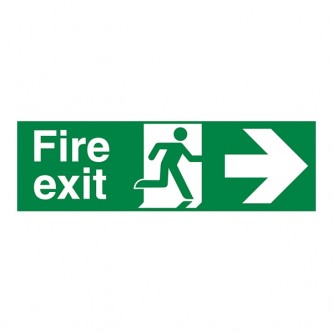 Fire Exit Arrow Right - Landscape