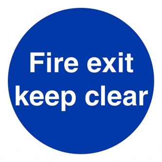 Fire Exit Keep Clear - Square