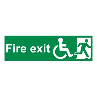 Fire Exit Wheel Chair Man Right - Landscape