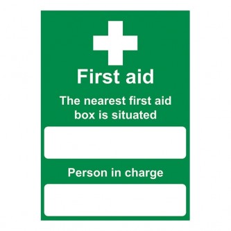 First Aid - The Nearest First Aid Box Is Situated - Portrait