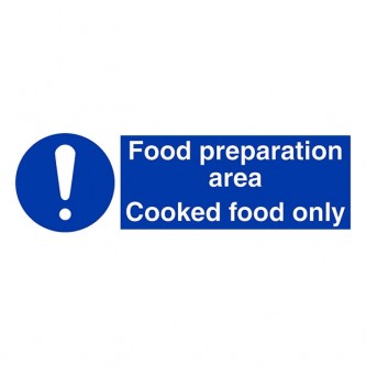 Food Preparation Area - Cooked Food Only - Landscape