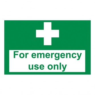 First Aid - For Emergency Use Only - Landscape - Large