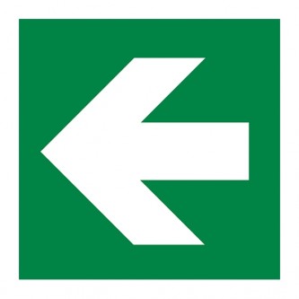 Green Straight Arrow Left - Square