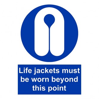Life Jackets Must Be Worn Beyond This Point - Portrait
