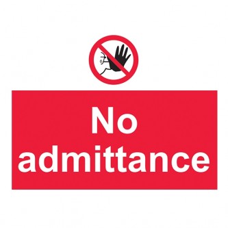 No Admittance - Landscape - Large