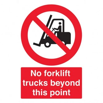 No Forklift Trucks Beyond This Point - Portrait
