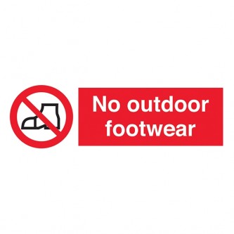 No Outdoor Footwear - Portrait