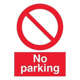 No Parking With Symbol - Portrait