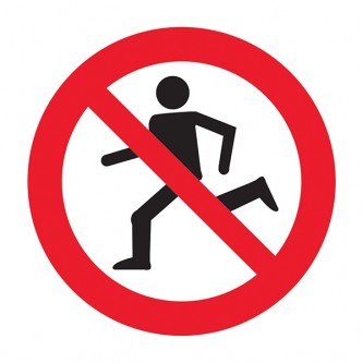 No Running Symbol - Square